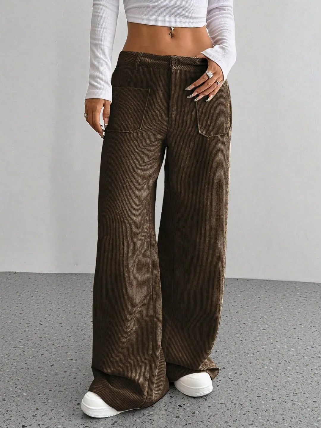 Maison Corduroy Wide-Leg Pant