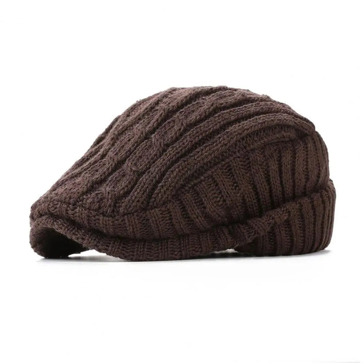 Cable-Knit Flat Cap