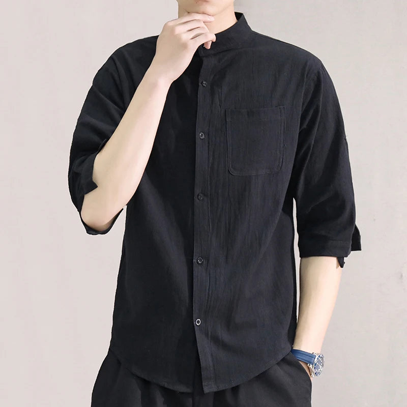 Linen Button-Up Shirt