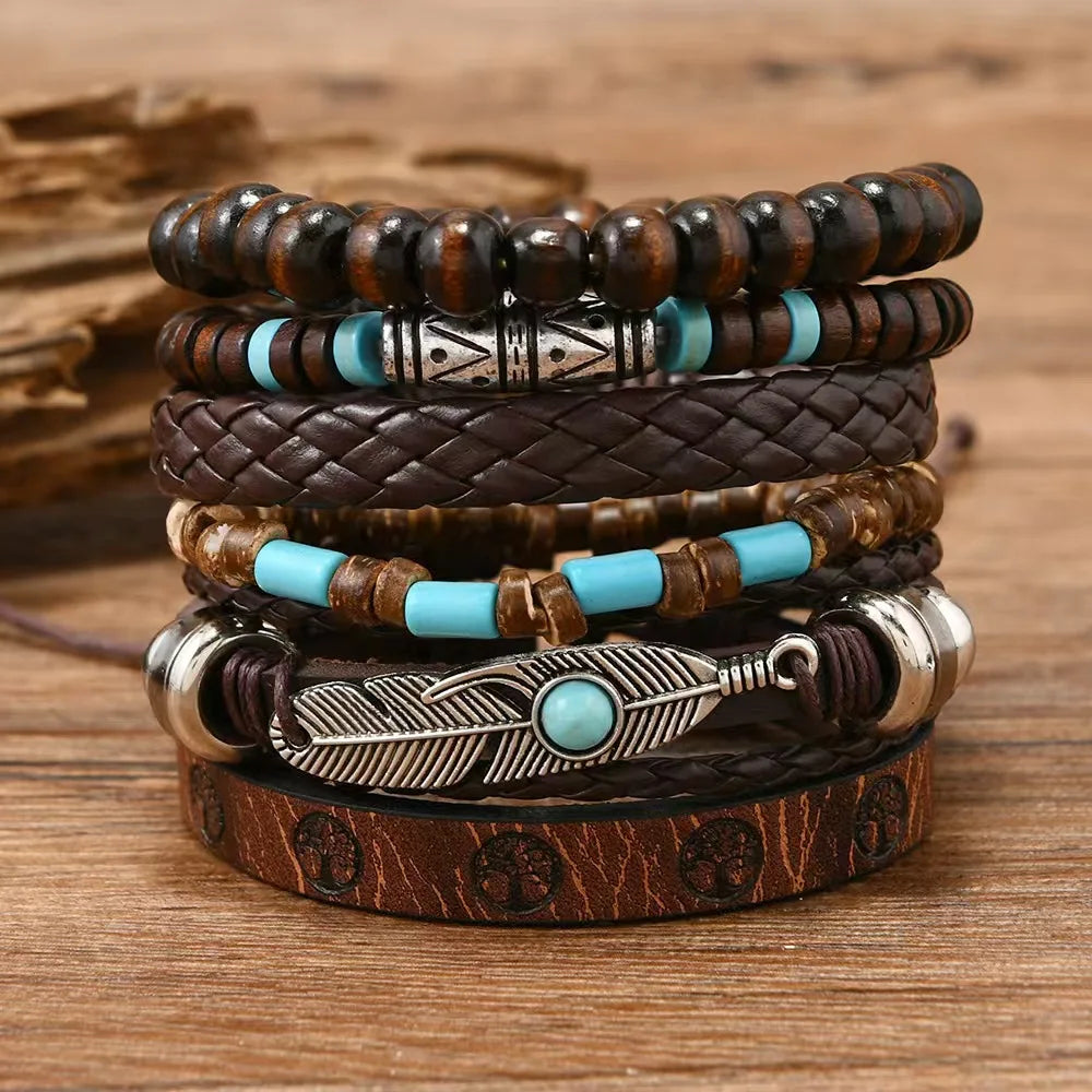 Tribal Stacked Bracelet Set