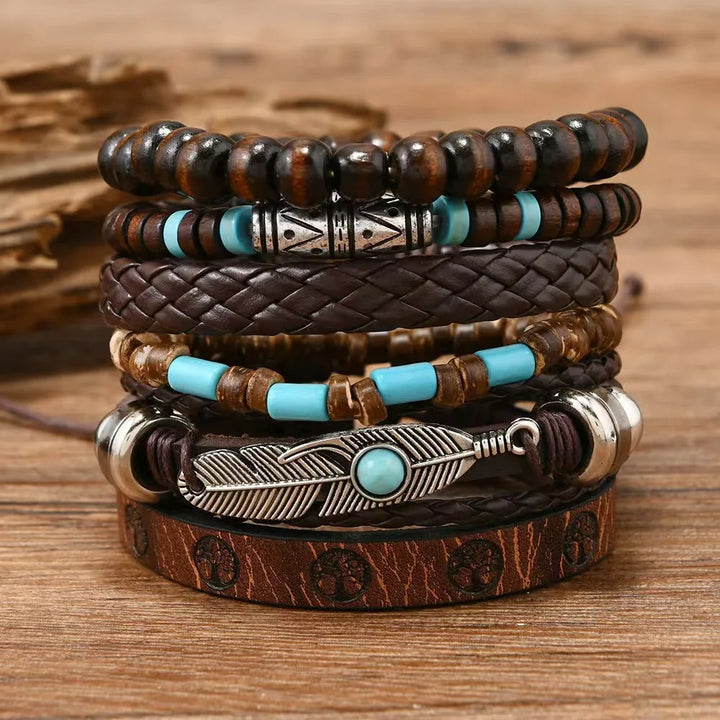 Tribal Stacked Bracelet Set