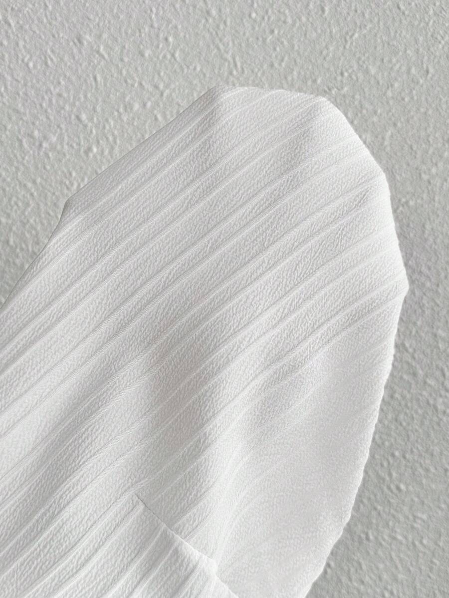 Blanc Pleated Blouse