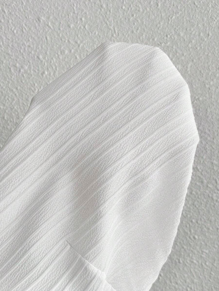 Blanc Pleated Blouse