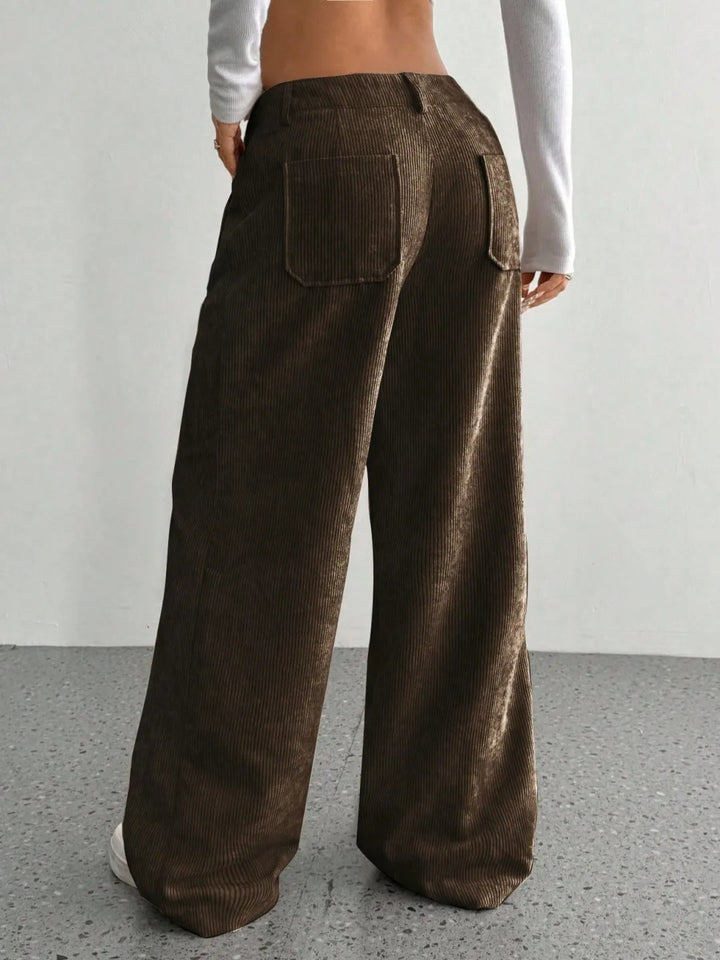 Maison Corduroy Wide-Leg Pant