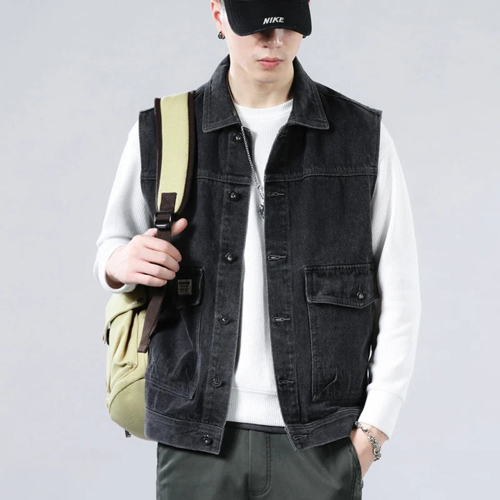 Sentry Washed Denim Vest