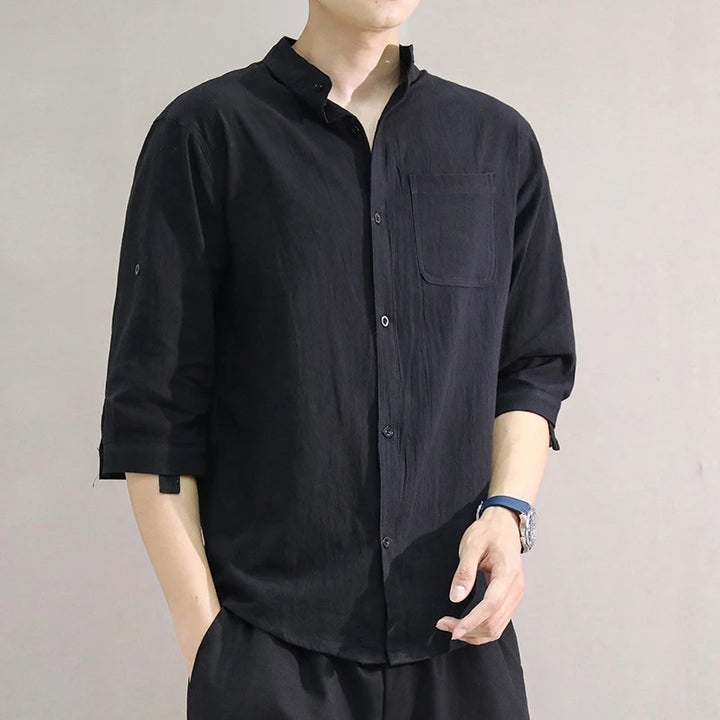Linen Button-Up Shirt