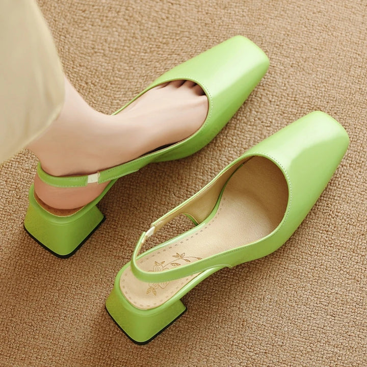 Vera Arc Gloss Slingback Heel