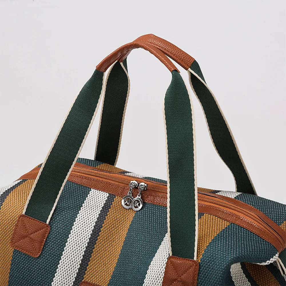 Avalon Stripe Canvas Duffel