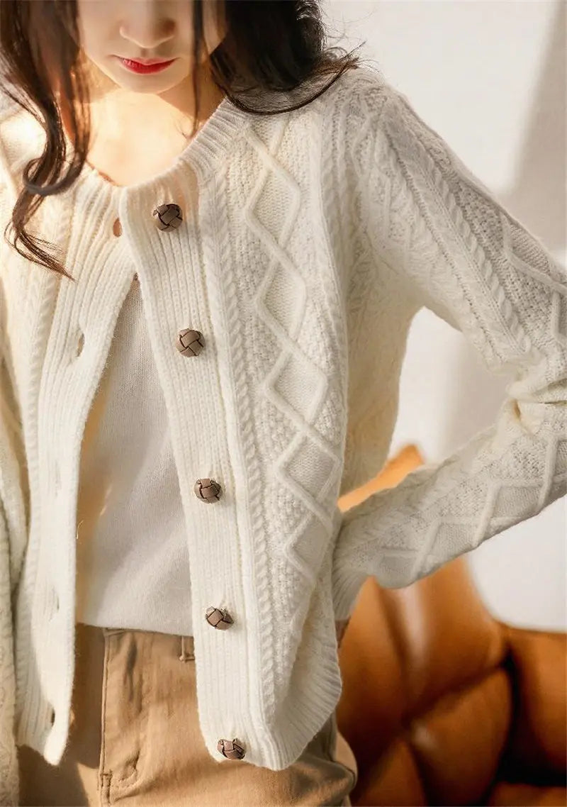 Alessa Cable-Knit Cardigan
