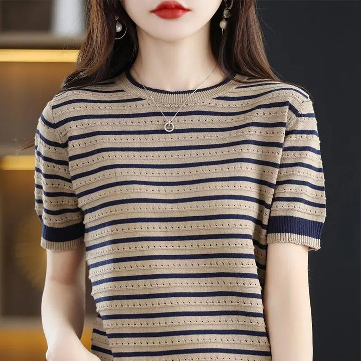 Madison Stripe Knit Tee