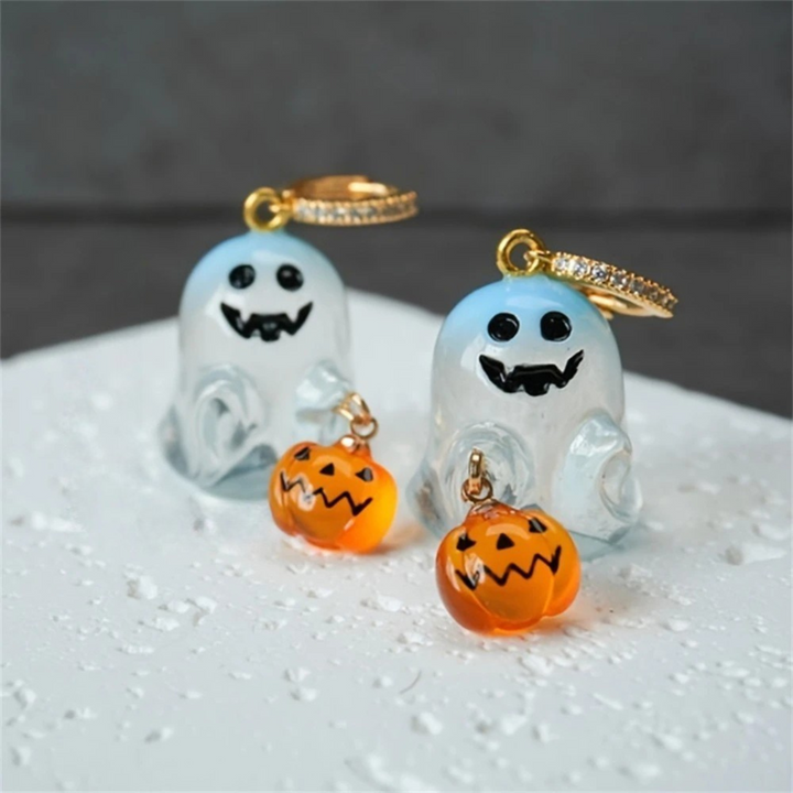 Jack-O’-Lantern Hoop Dangle Earrings