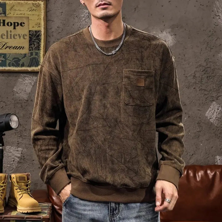 Harlan Washed Corduroy Crewneck