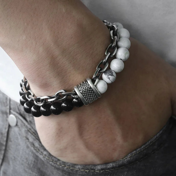 Orion Dual-Stone Chain Bracelet