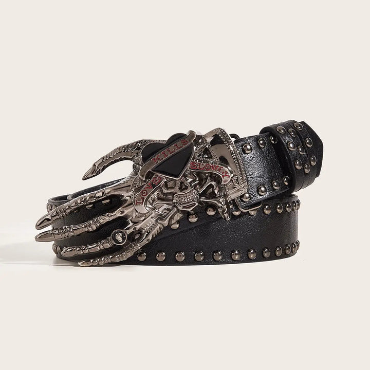 Flesh & Metal Buckle Belt