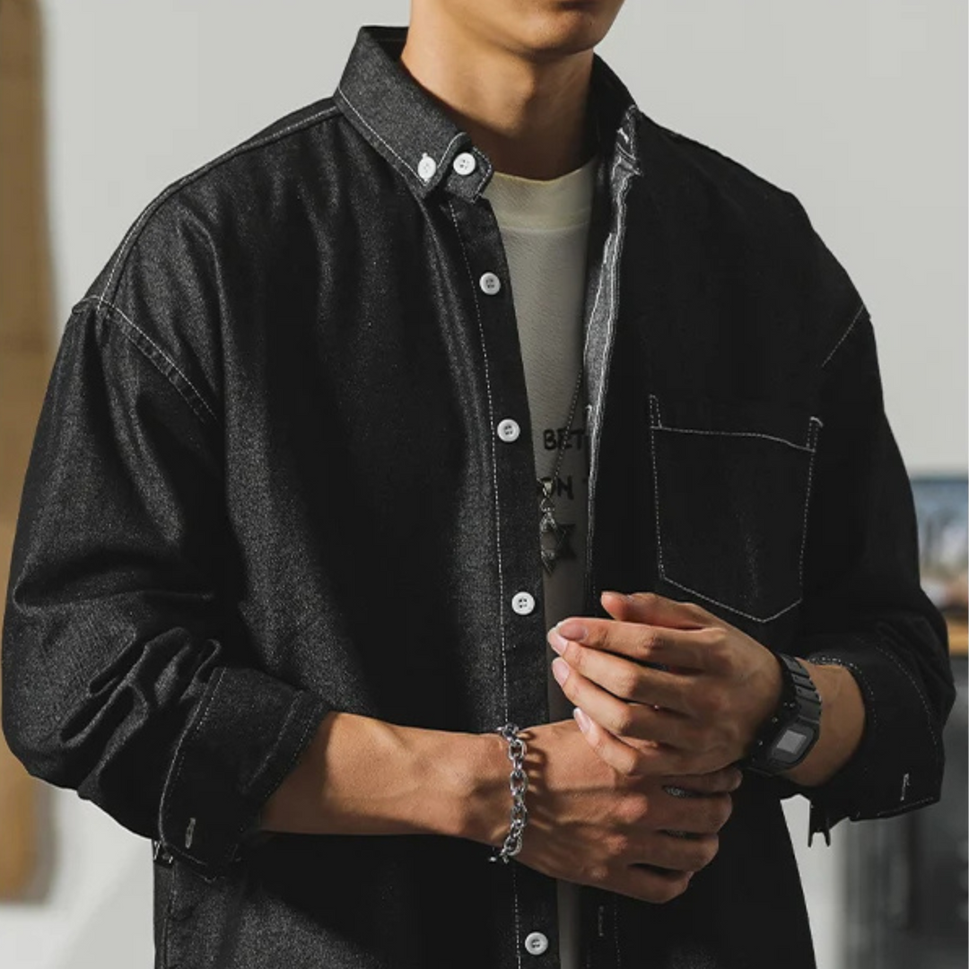 Off-Duty Denim Button-Up