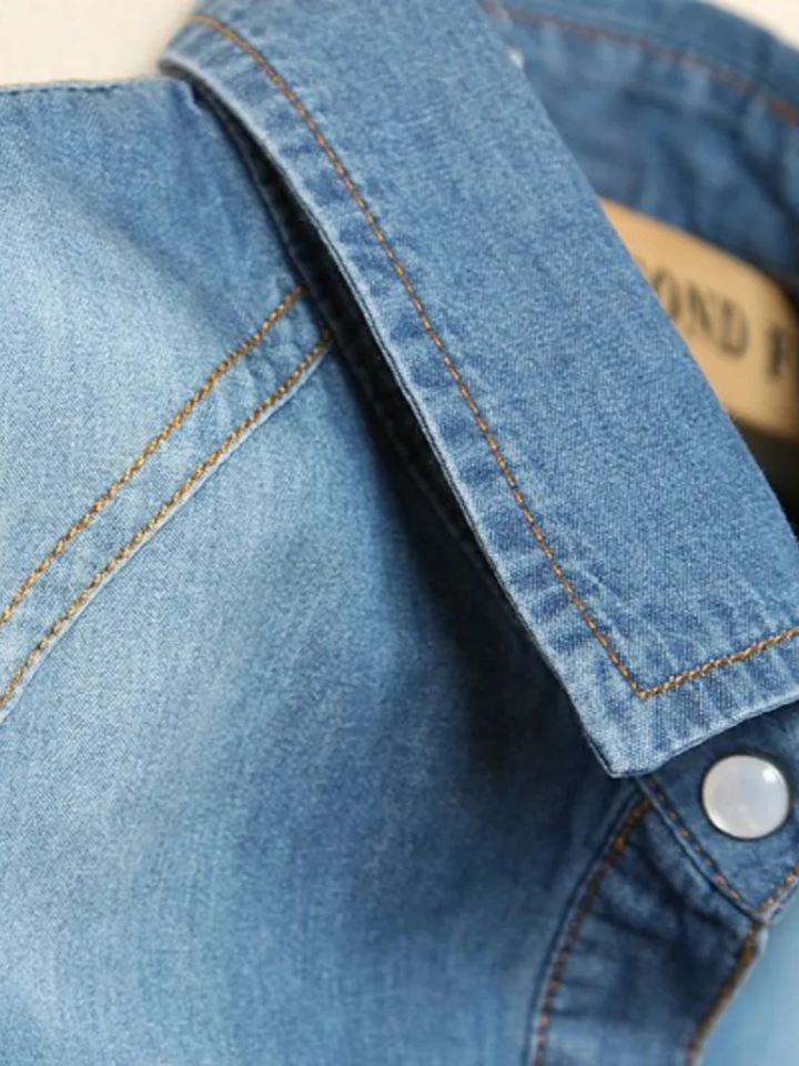 Runway Knot-Tie Denim Shirt