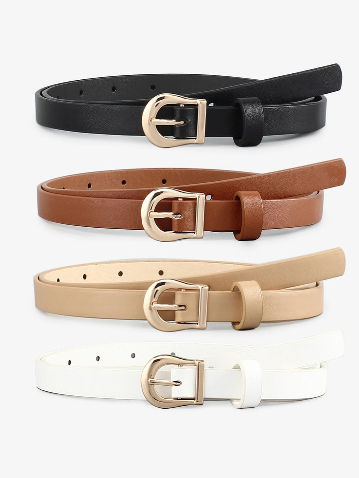 Vivara Slim Leather Belt Set