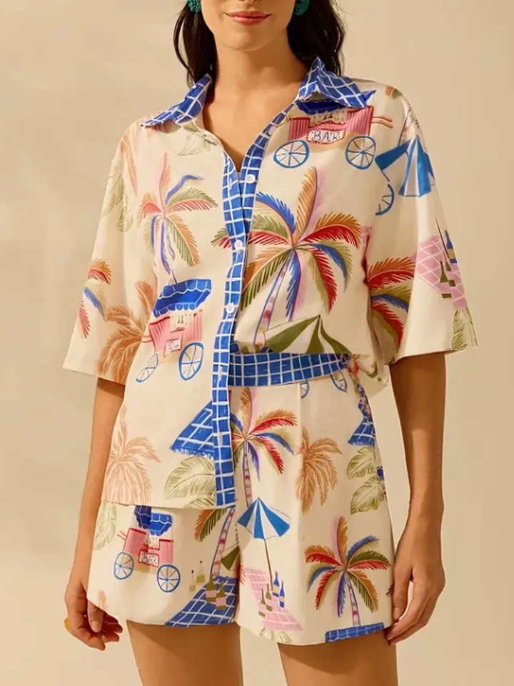 Ibiza Tropic Satin Co-Ord
