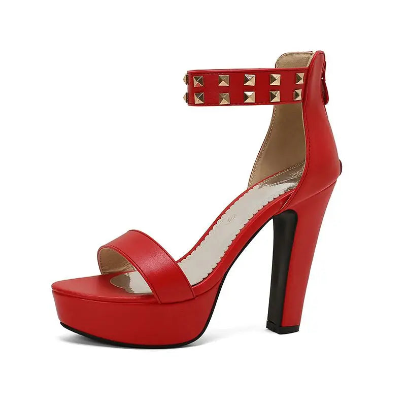 Vanity Studded Platform Heels