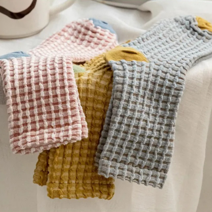 Plaid & Pecan Waffle Sock Set