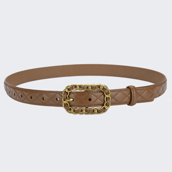 Sainte Quilted Leather Belt