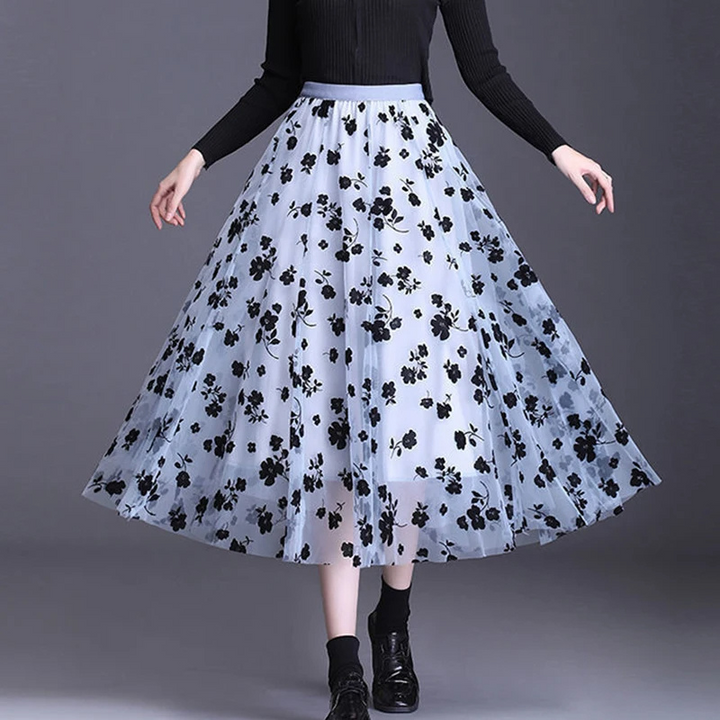 Florentine Mesh Midi Skirt