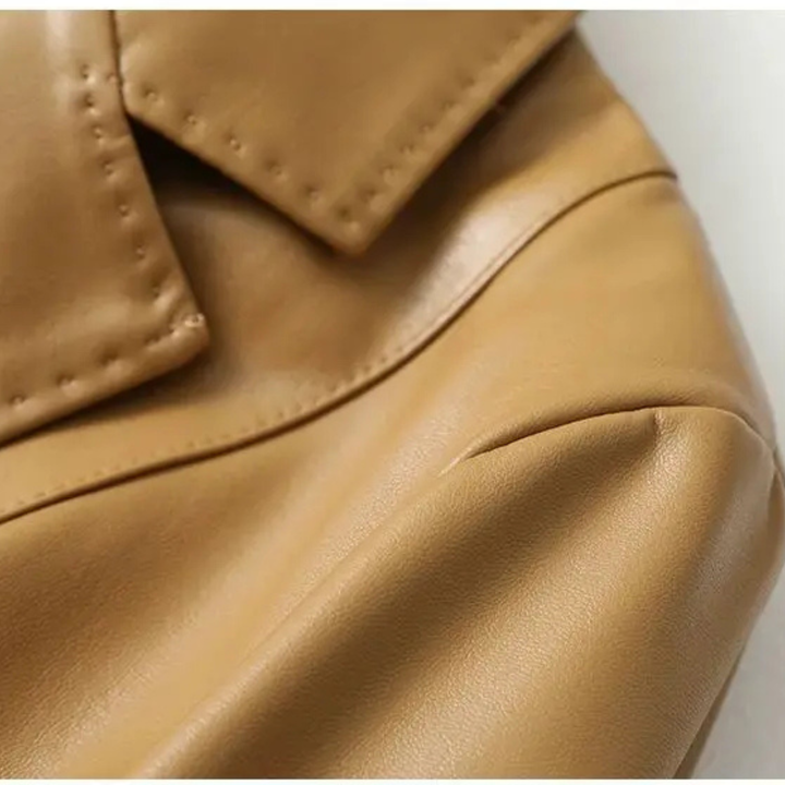 Victoria Faux Leather Blazer