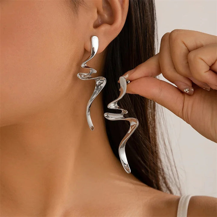 Mirage Spiral Drop Earring