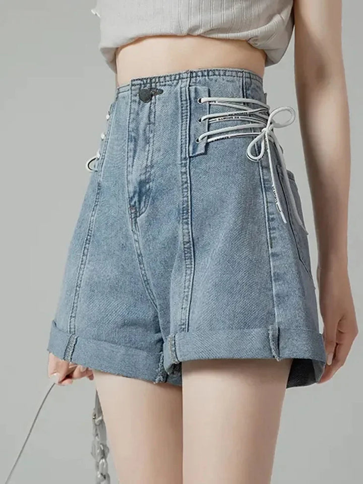 Juno Tie-Waist Denim Short