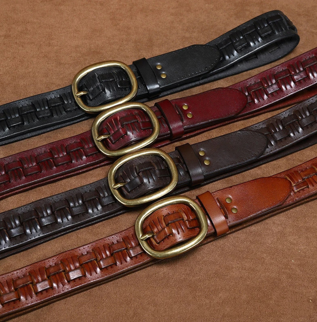Nomad Leather-Woven Belt