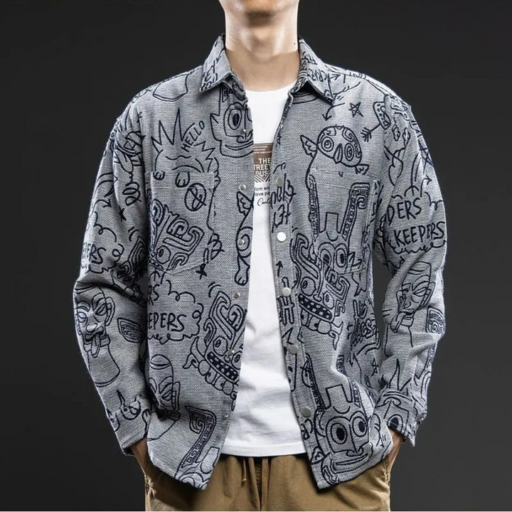 Ink Theory Graffiti Button-Up
