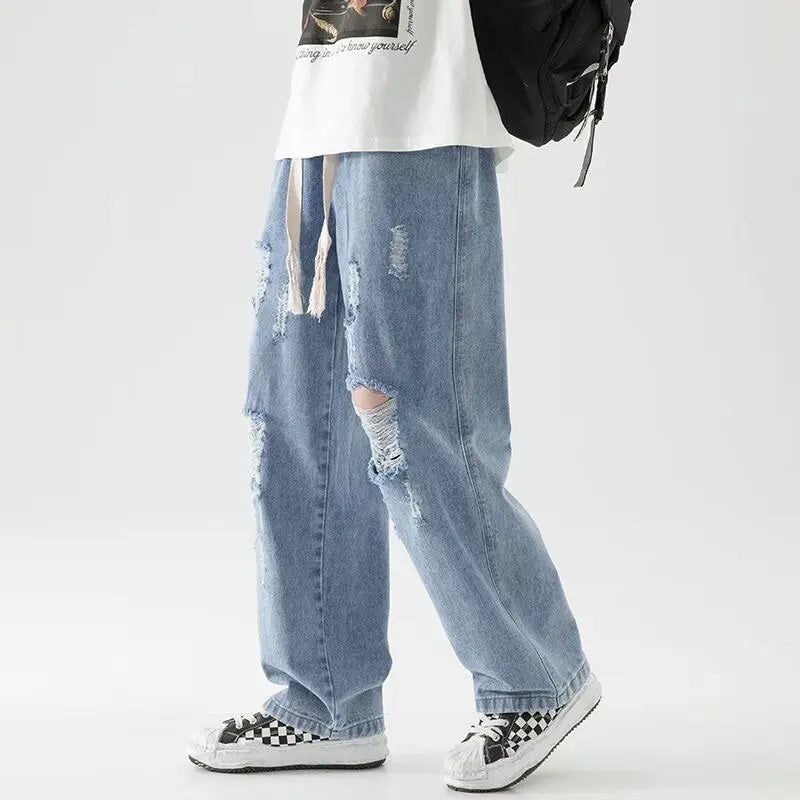 Riot Distressed Denim Jogger