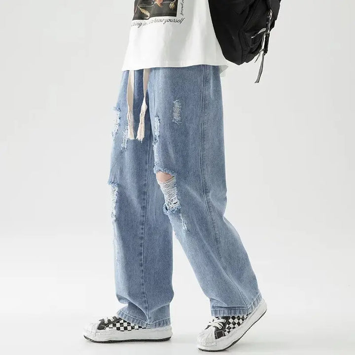 Riot Distressed Denim Jogger