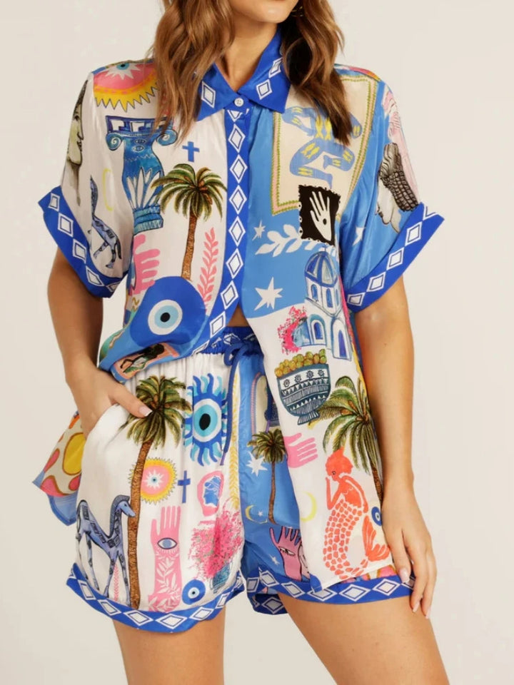 Ibiza Tropic Satin Co-Ord