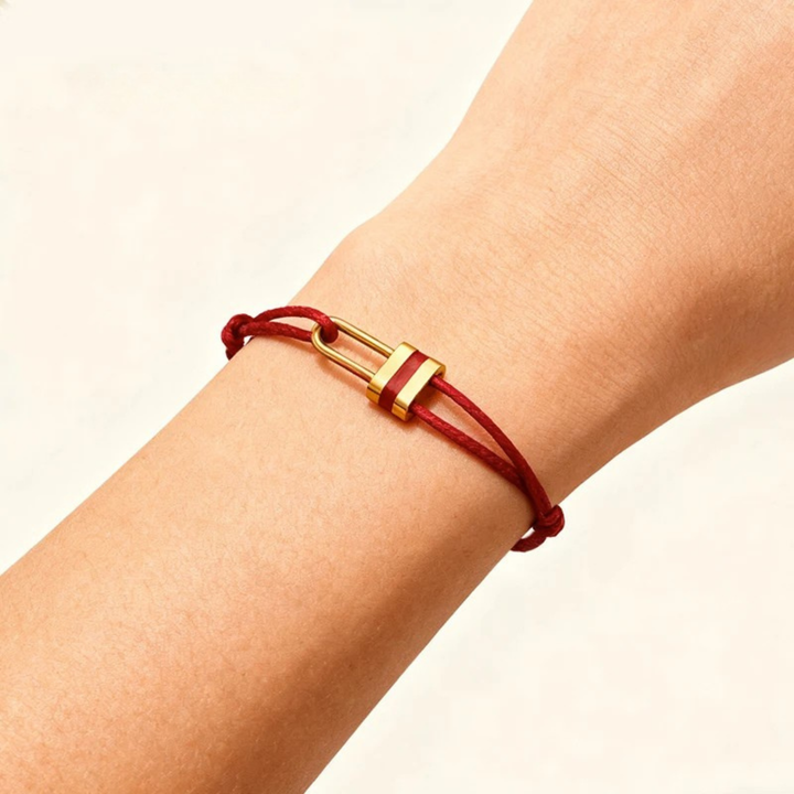 Lock Silk Rope Bracelet