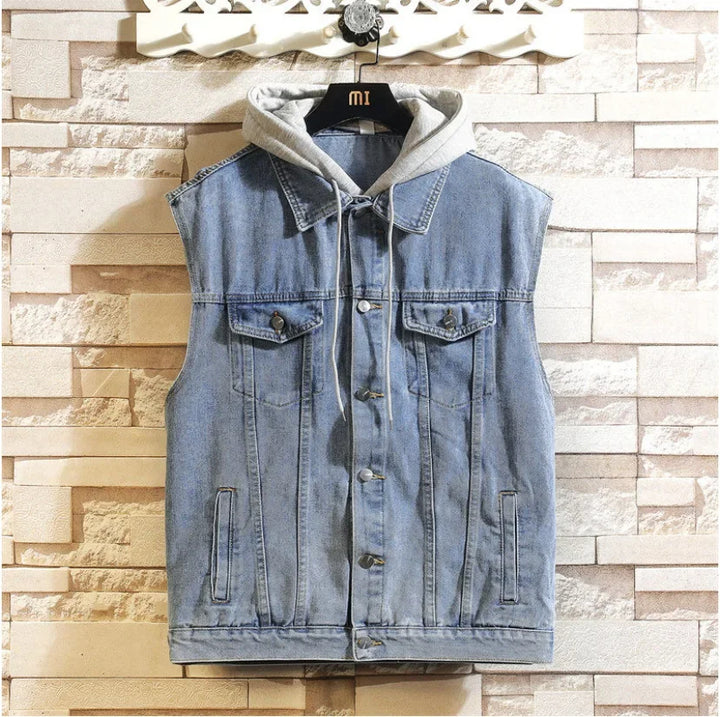 Rogue Hooded Denim Vest
