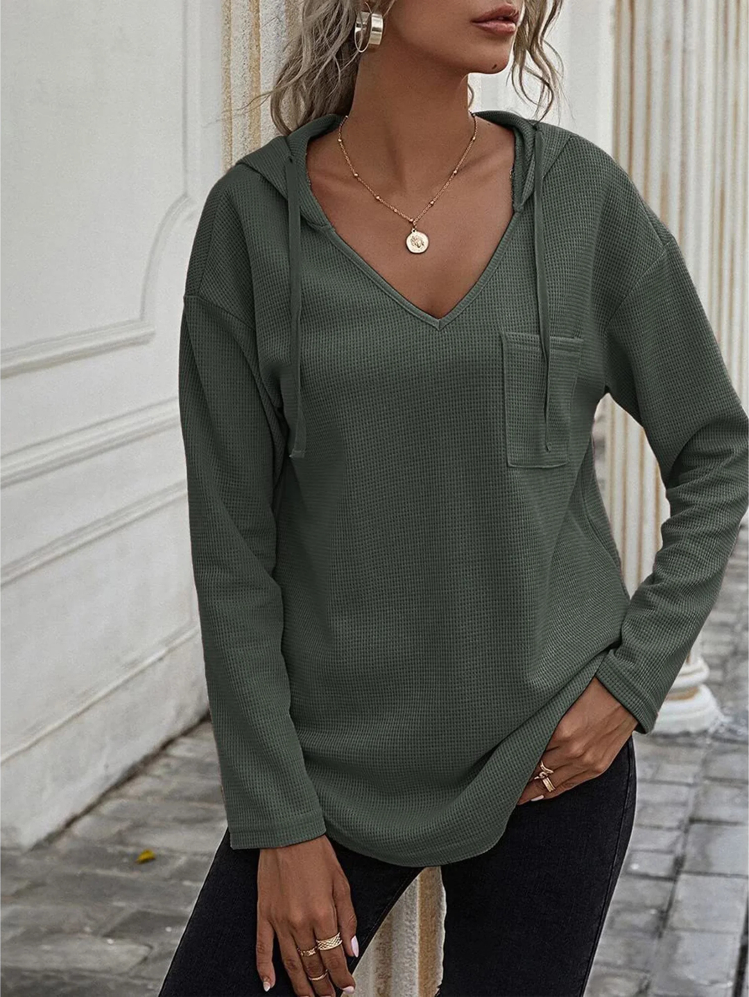 Calla Waffle Knit Hoodie