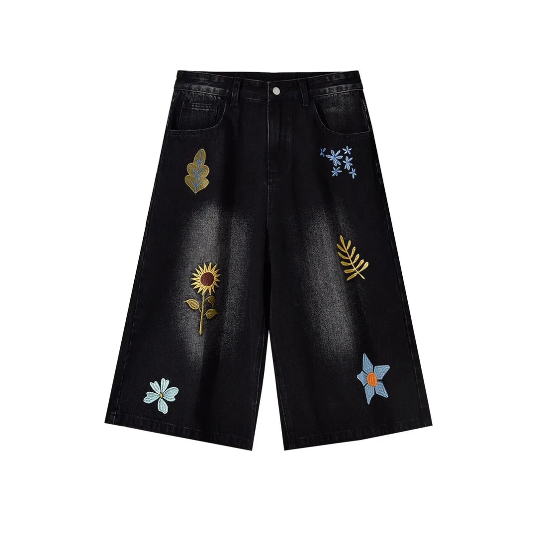 Patch & Petal Wide-Leg Denim Culotte