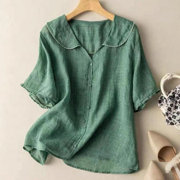 Willow Scallop Button-Up Shirt