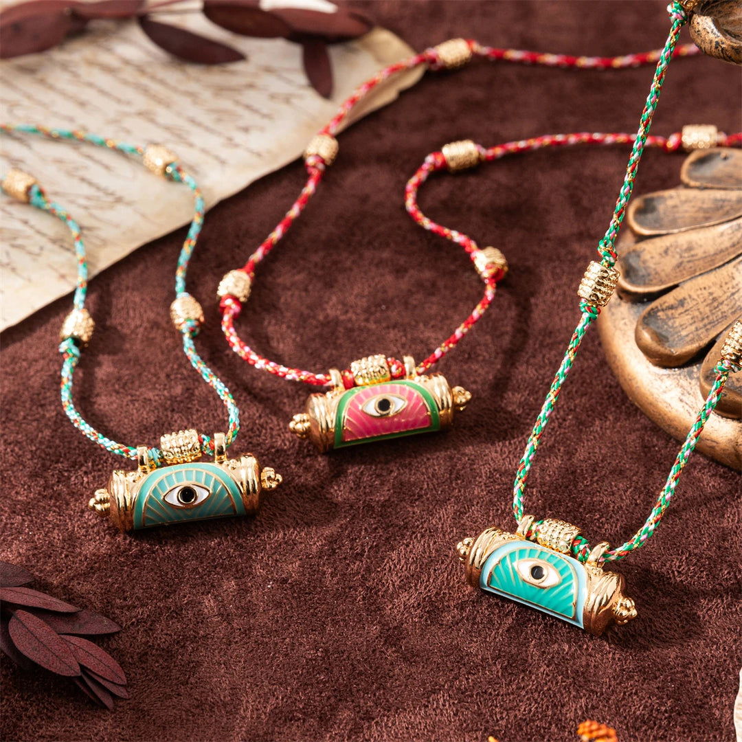 Evil Eye Amulet Rope Necklace
