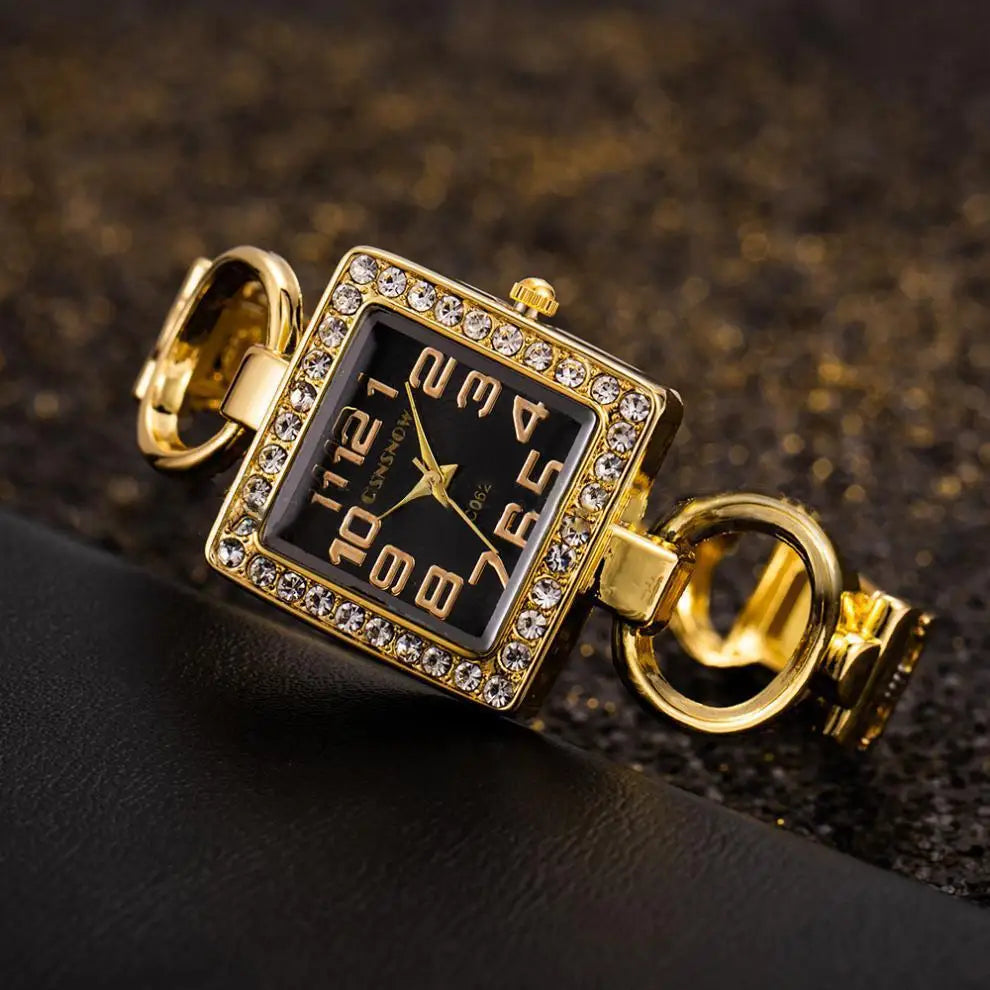 Hera Crystal Cuff Timepiece