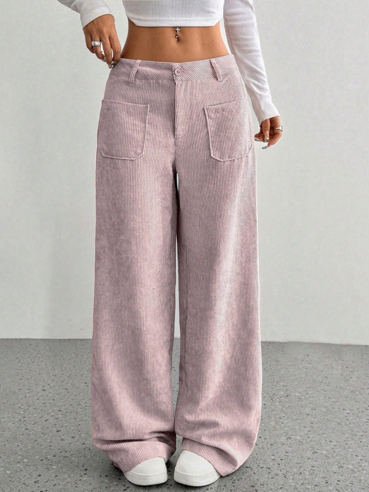 Maison Corduroy Wide-Leg Pant