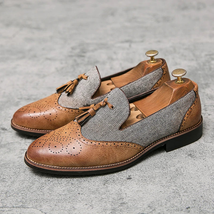 Herringbone Tassel Loafer