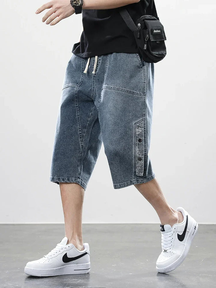 Division Drop-Cut Denim Short