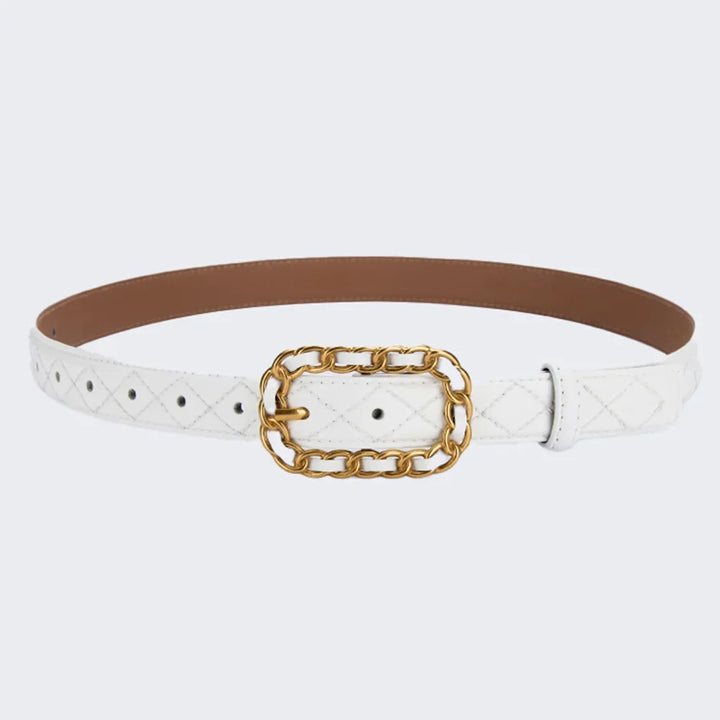 Sainte Quilted Leather Belt