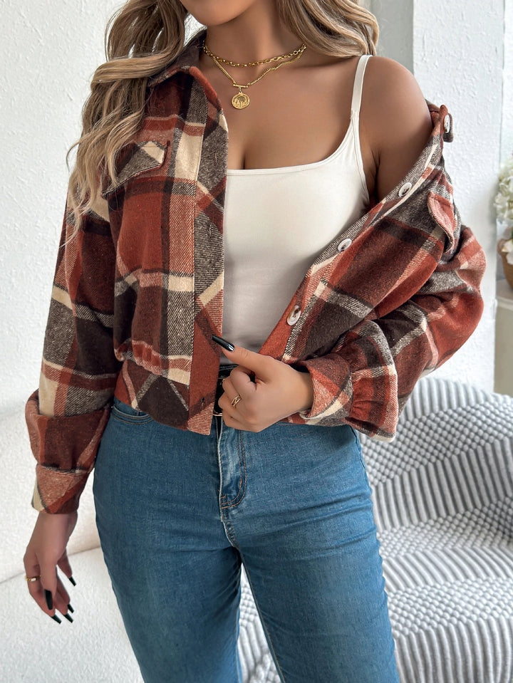 Aubrey Cropped Flannel Shacket