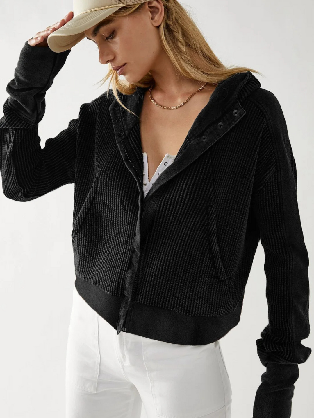 Marlow Waffle Knit Jacket