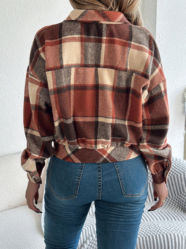 Aubrey Cropped Flannel Shacket