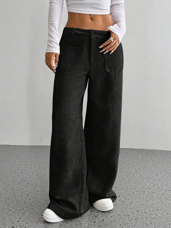 Maison Corduroy Wide-Leg Pant