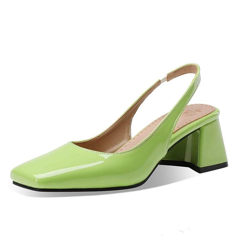 Vera Arc Gloss Slingback Heel